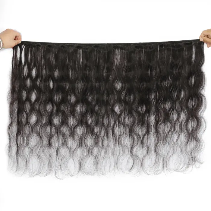 Extensiones de pelo ondulado brasileño, cabello 100% humano virgen, Color Natural, 12A - Imagen 3
