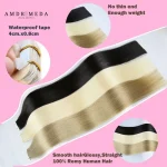 Extensiones de cabello humano de tape, 100% Remy Natural - Imagen 4