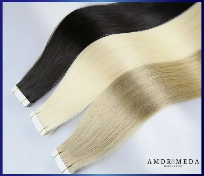 Extensiones de cabello humano de tape, 100% Remy Natural