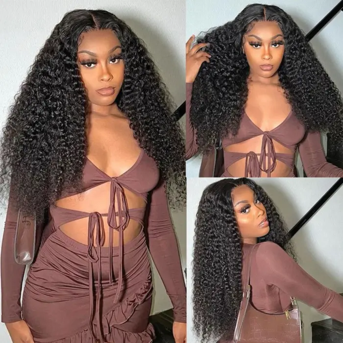 Extensiones de cabello Natural para mujer, mechones de cabello humano rizado mongol - Imagen 7