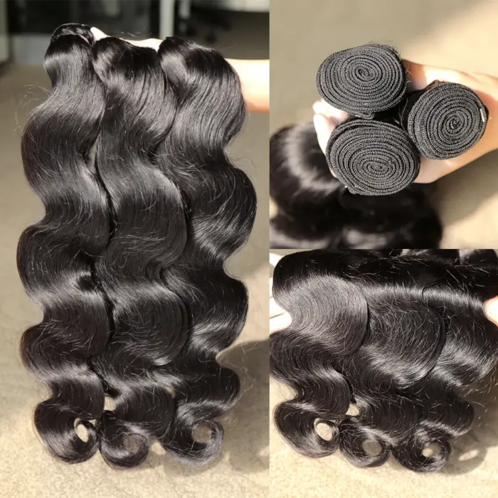 Extensiones de cabello humano brasileño ondulado de 30 y 40 pulgadas, virgen - Imagen 2