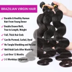 Extensiones de cabello humano brasileño ondulado de 30 y 40 pulgadas, virgen - Imagen 3
