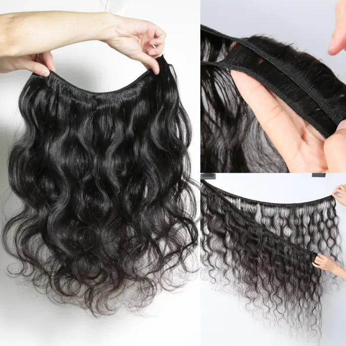 Extensiones de cabello humano brasileño ondulado de 30 y 40 pulgadas, virgen - Imagen 4