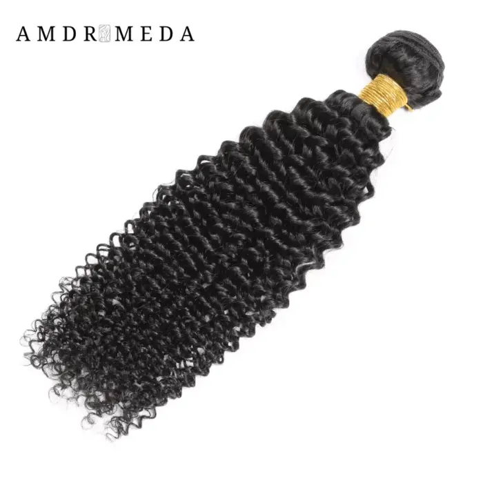 Extensiones rizadas Afro hindú, Extensiones de Cabello 100% humano, Color Natural