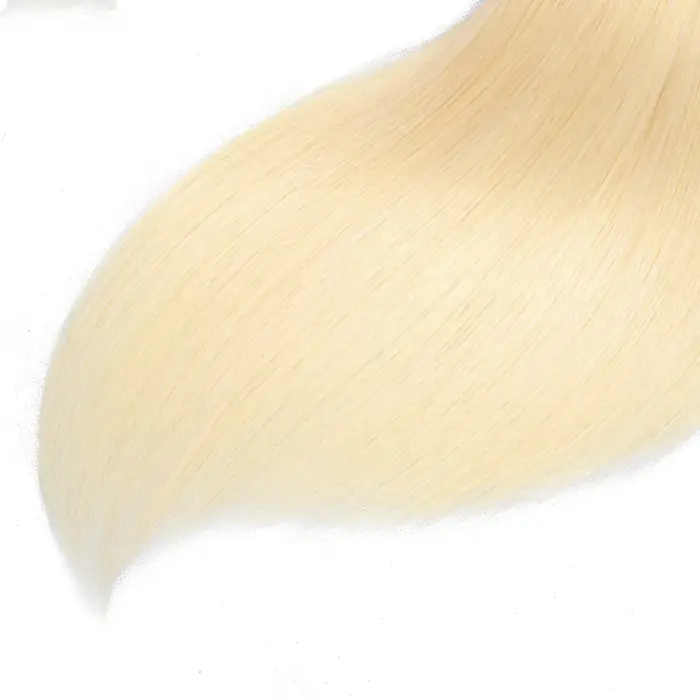 Extensiones de cabello 100% humano  lacio, Remy 613 rubio miel brasileño - Imagen 3