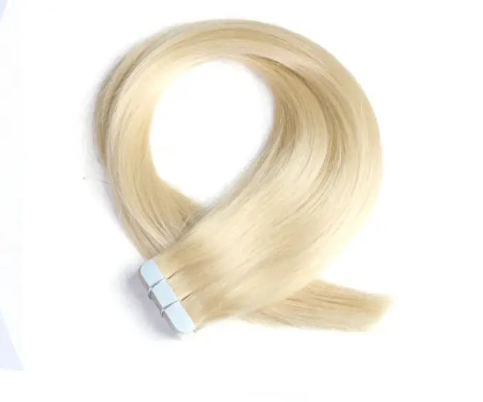Extensiones de cabello 100% humano Remy, cinta recta en 20 piezas - Imagen 6
