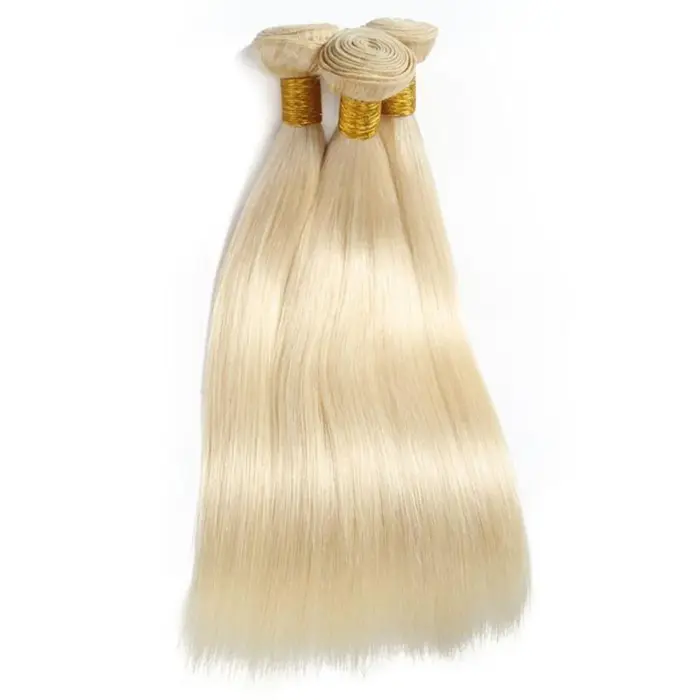 Extensiones de cabello 100% humano  613 rubio miel brasileño, Remy, 28 y 30 pulgadas - Imagen 6