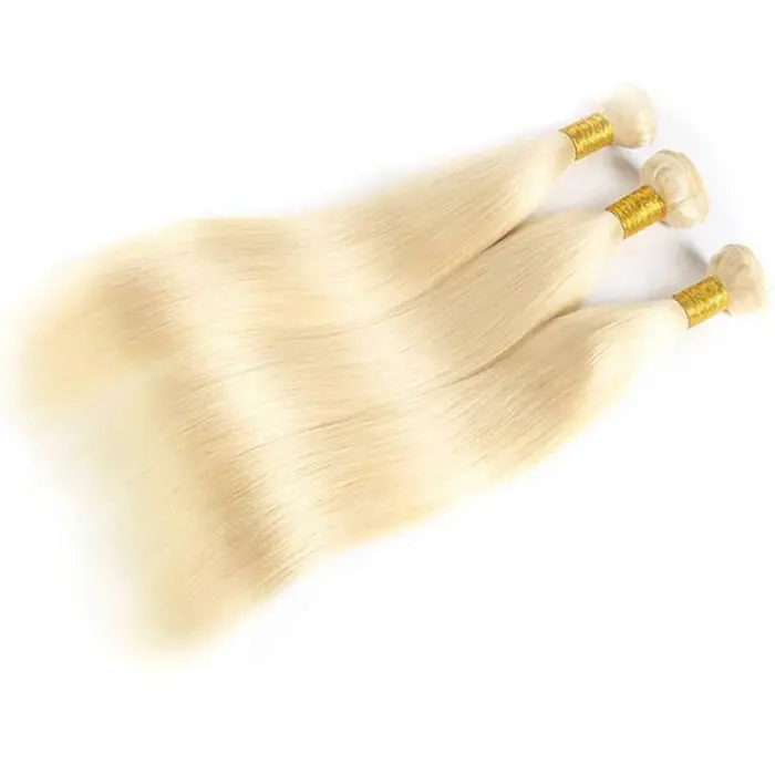 Extensiones de cabello 100% humano  613 rubio miel brasileño, Remy, 28 y 30 pulgadas - Imagen 3