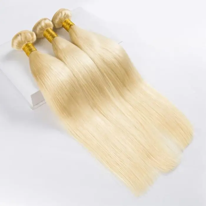 Extensiones de cabello 100% humano  613 rubio miel brasileño, Remy, 28 y 30 pulgadas