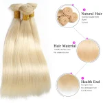 Extensiones de cabello 100% humano  613 rubio miel brasileño, Remy, 28 y 30 pulgadas - Imagen 4