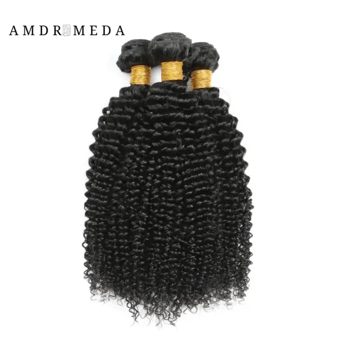 Extensiones rizadas Afro hindú, Extensiones de Cabello 100% humano, Color Natural - Imagen 5