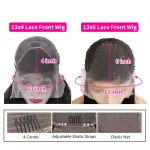 Peluca de cabello humano lacio de 32 pulgadas, postizo de encaje Frontal 13x4, pelo peruano Remy - Imagen 2