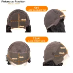 Peluca de cabello humano liso para mujer, postizo de encaje Frontal 13x4, brasileño - Imagen 4