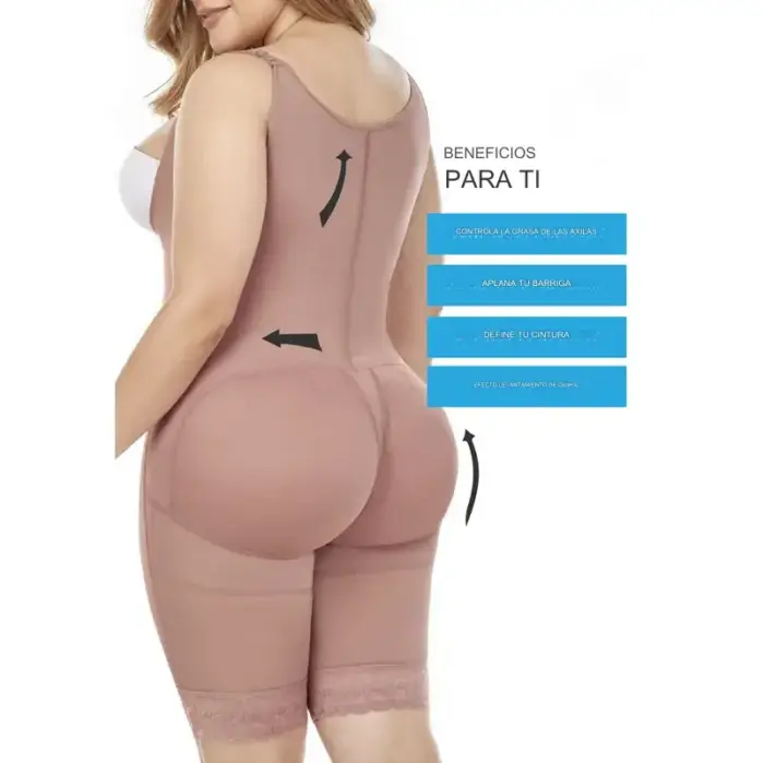 Corsé adelgazante de pantalón largo para mujer, faja moldeadora de cintura alta, faja posparto - Imagen 6
