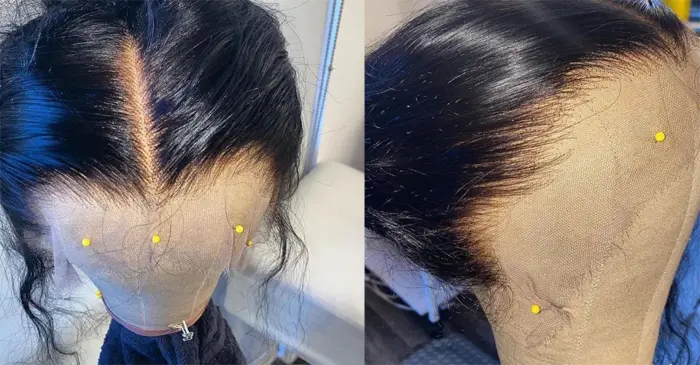Peluca de cabello humano liso para mujer, postizo de encaje Frontal 13x4, brasileño - Imagen 10