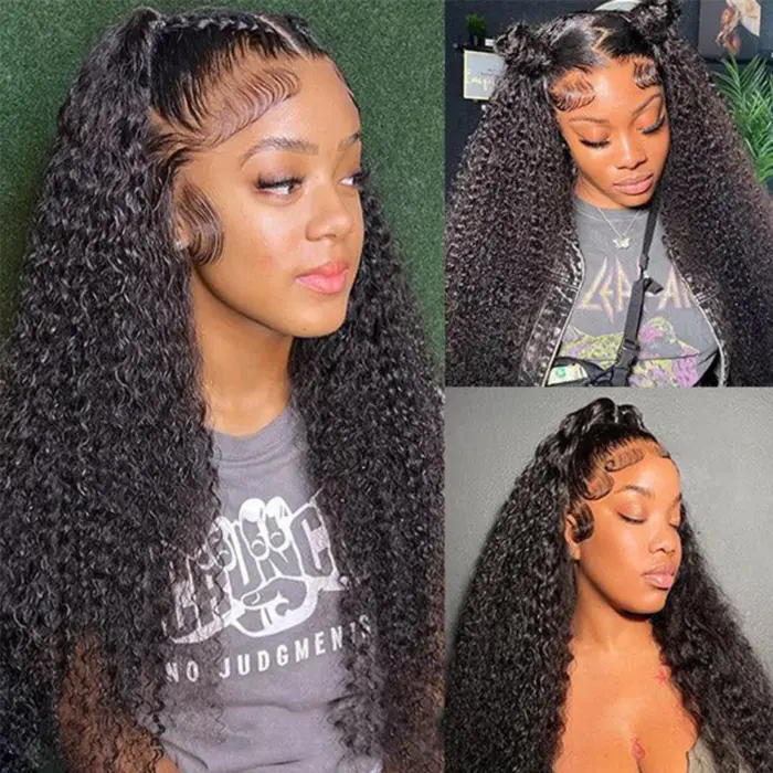 Extensiones de cabello Natural para mujer, mechones de cabello humano rizado mongol - Imagen 9