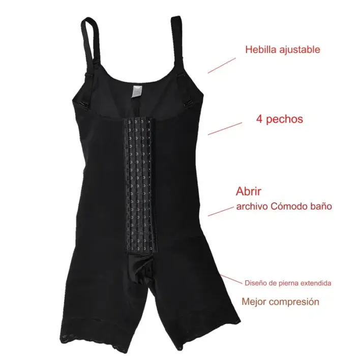 Corsé adelgazante de pantalón largo para mujer, faja moldeadora de cintura alta, faja posparto - Imagen 4