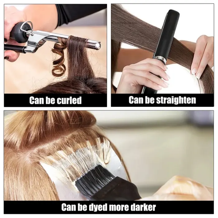 Extensiones de cabello 100% humano Remy, cinta recta en 20 piezas - Imagen 12