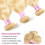Extensiones  de cabello 100% humano malayo Remy  rubio #613 - Imagen 4