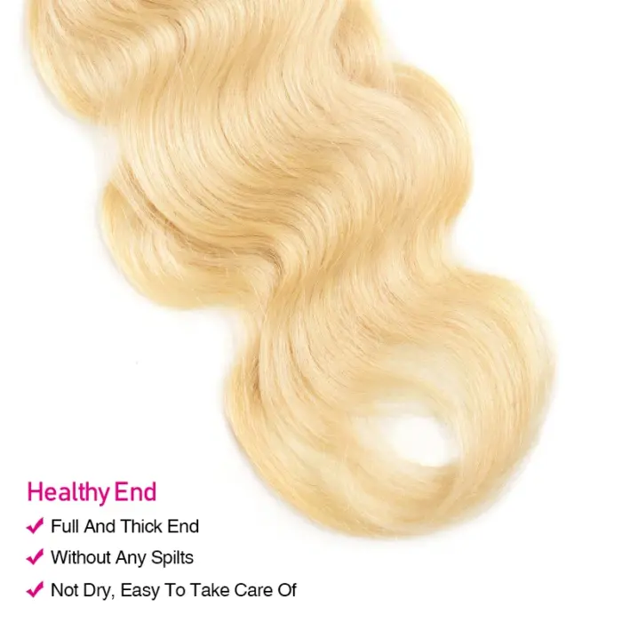 Extensiones  de cabello 100% humano malayo Remy  rubio #613 - Imagen 5