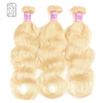 Extensiones  de cabello 100% humano malayo Remy  rubio #613