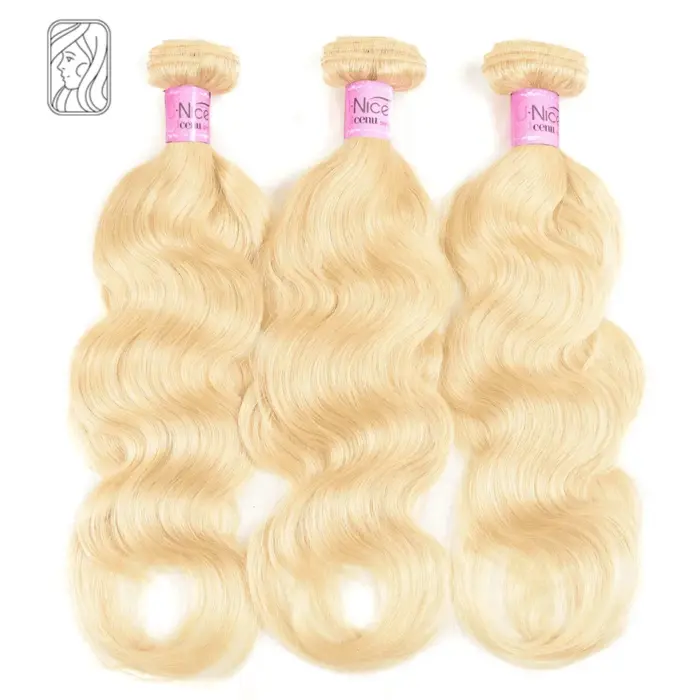 Extensiones  de cabello 100% humano malayo Remy  rubio #613