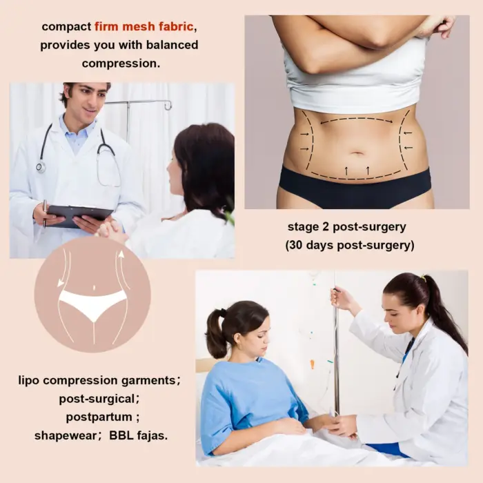 Fajas Colombianas de Escenario 2 para mujer, faja posparto, mono postoperatorio BBL. - Imagen 3