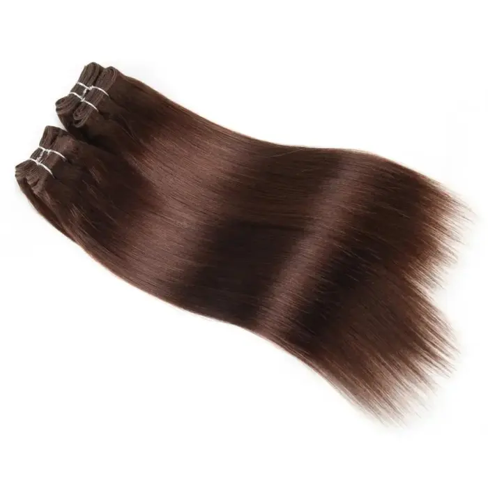 Extensiones de cabello humano Remy brasileño lacio de 190 gramos por paquete - Imagen 2