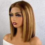 Peluca de cabello humano lacio con encaje frontal 13x4 - Imagen 3