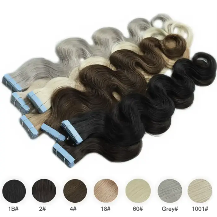 Extensiones de cabello humano Balayage de cinta o tape - Imagen 4