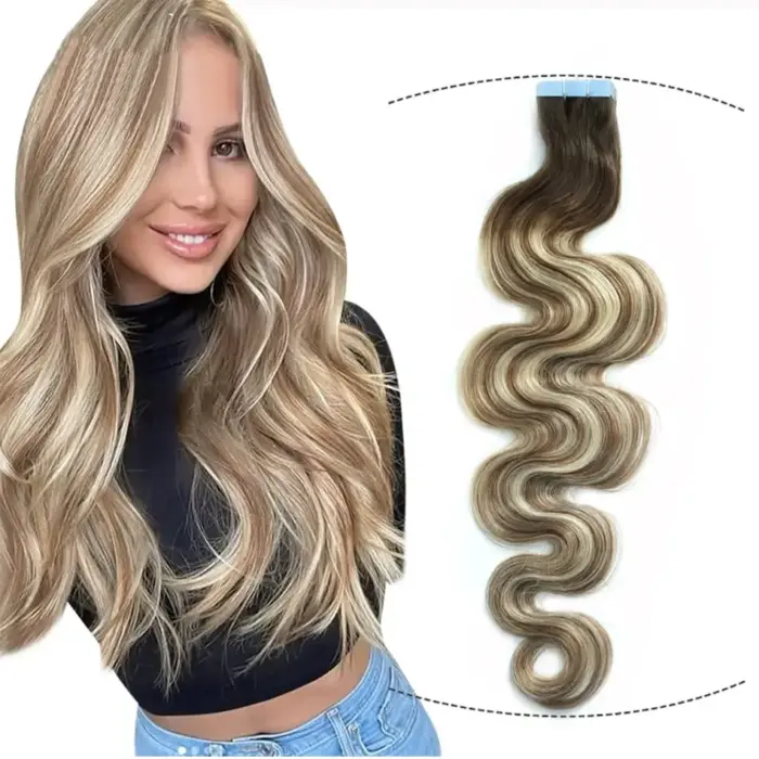 Extensiones de cabello humano Balayage de cinta o tape