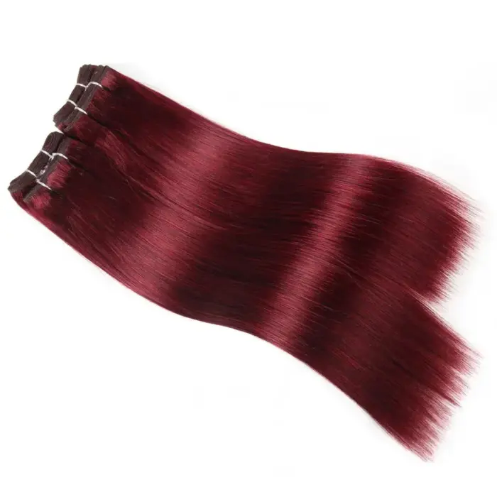 Extensiones de cabello humano Remy brasileño lacio de 190 gramos por paquete - Imagen 4