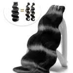 Extensiones de cabello humano ondulado, tejidos de cabello brasileño, 100% extensiones de cabello humano