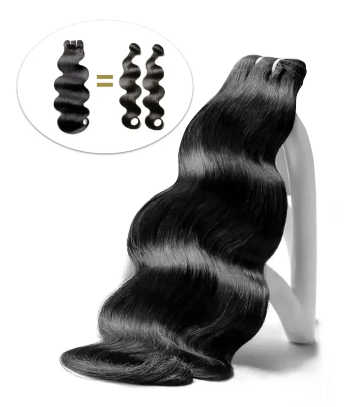 Extensiones de cabello humano ondulado, tejidos de cabello brasileño, 100% extensiones de cabello humano