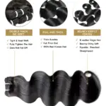 Extensiones de cabello humano ondulado, tejidos de cabello brasileño, 100% extensiones de cabello humano - Imagen 3
